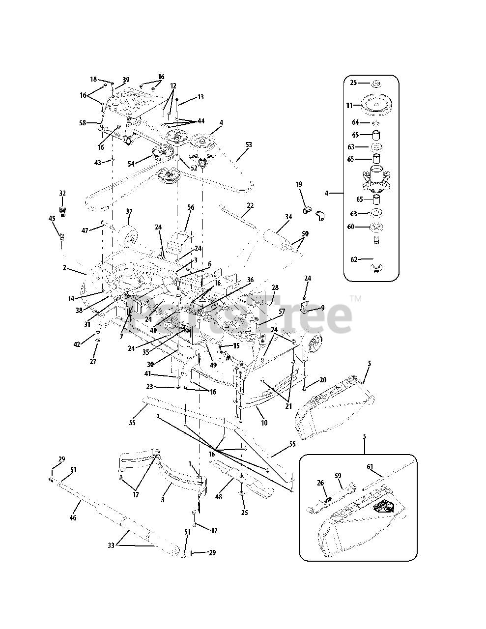 MTD 17AF2ACK004 MTD Gold ZeroTurn Mower (2011) Mower Deck 54Inch