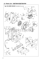RedMax EBZ 7001 - RedMax Backpack Blower (SN: 60600101 & Above) (2006