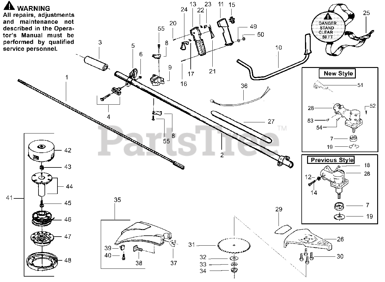 poulan pro brush cutter parts