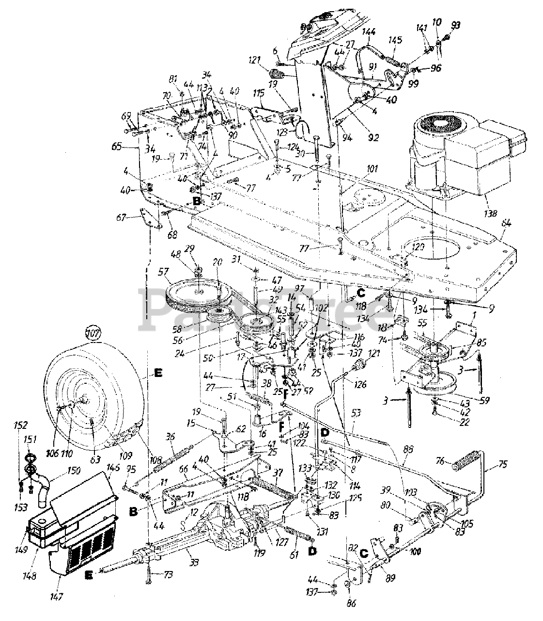 White Outdoor L13 (13AA472F190) White Outdoor 38" Lawn Tractor (1998