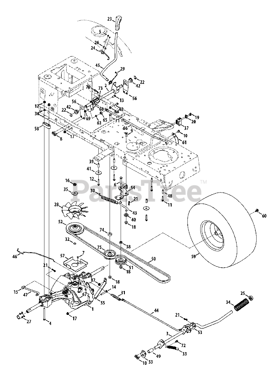 Craftsman lt2500 online deck belt
