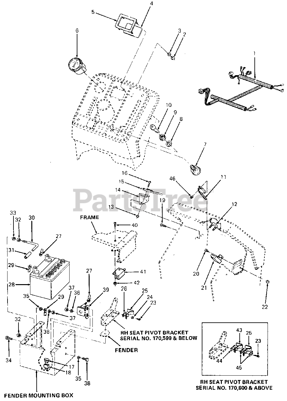Cub Cadet Lt1045 Ignition Switch Wiring Diagram from www.partstree.com