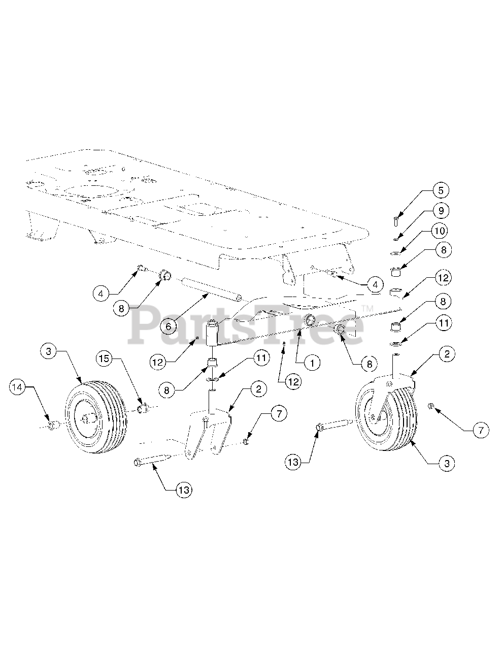 Cub Cadet RZT 50 17AA5D7P710 Cub Cadet 50 RZT Zero Turn Mower Kawasaki 2006 Front Axle Parts Lookup with Diagrams PartsTree