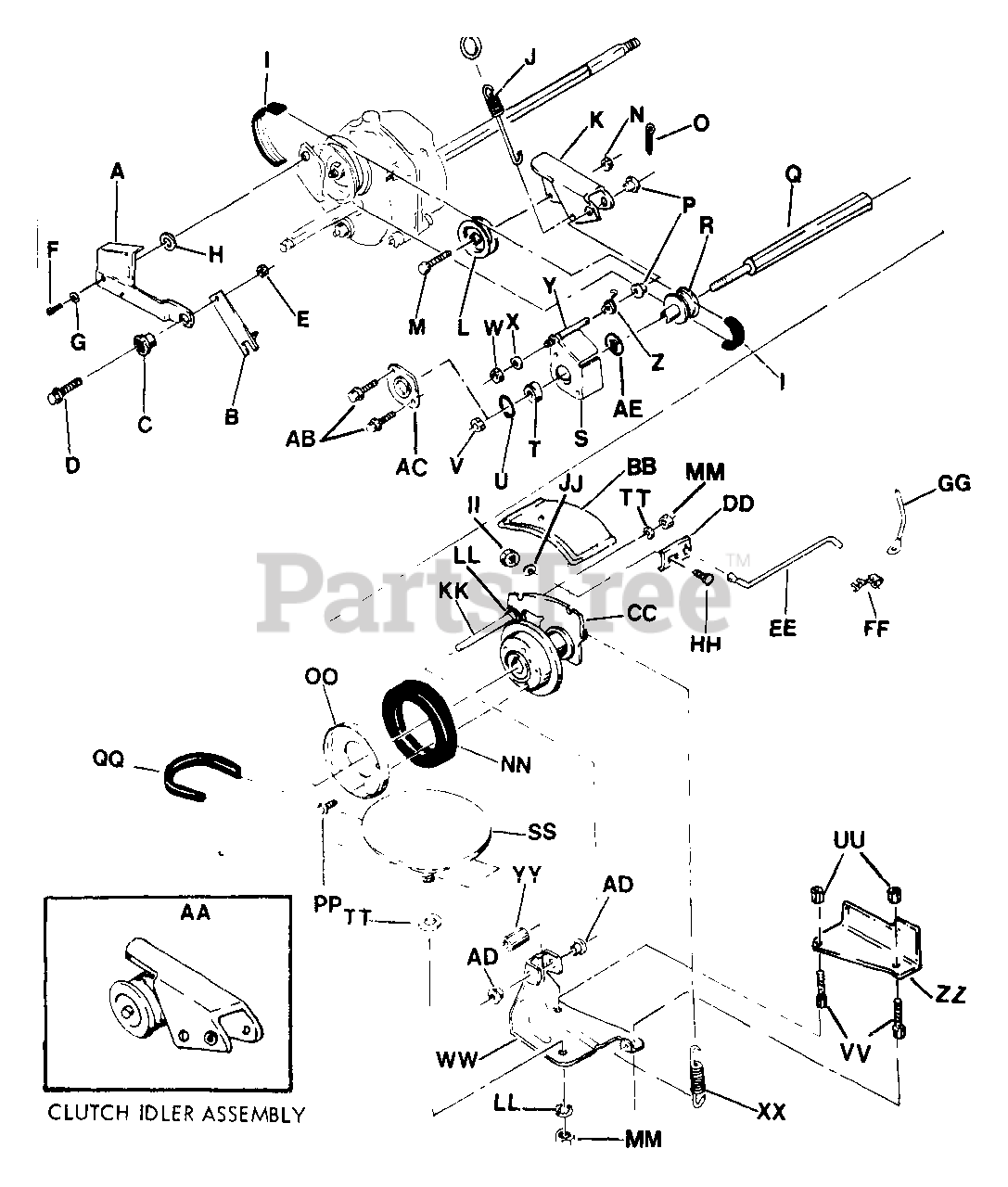 Snapper 21500PC Snapper 21" WalkBehind Mower, 5hp Drive System Parts