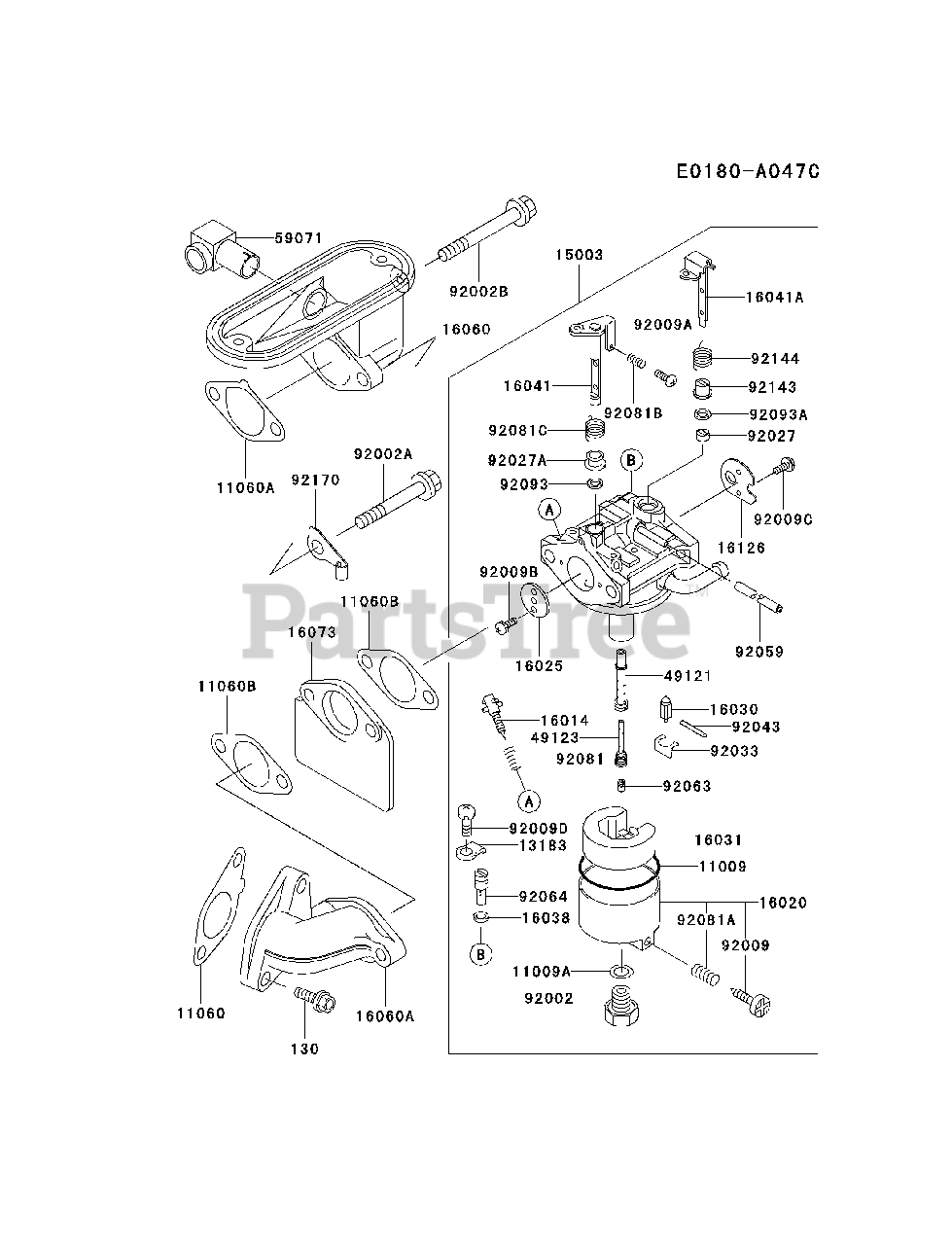 ser godt ud dannelse sekstant Kawasaki FB460V-ES33 - Kawasaki Engine CARBURETOR Parts Lookup with Diagrams  | PartsTree