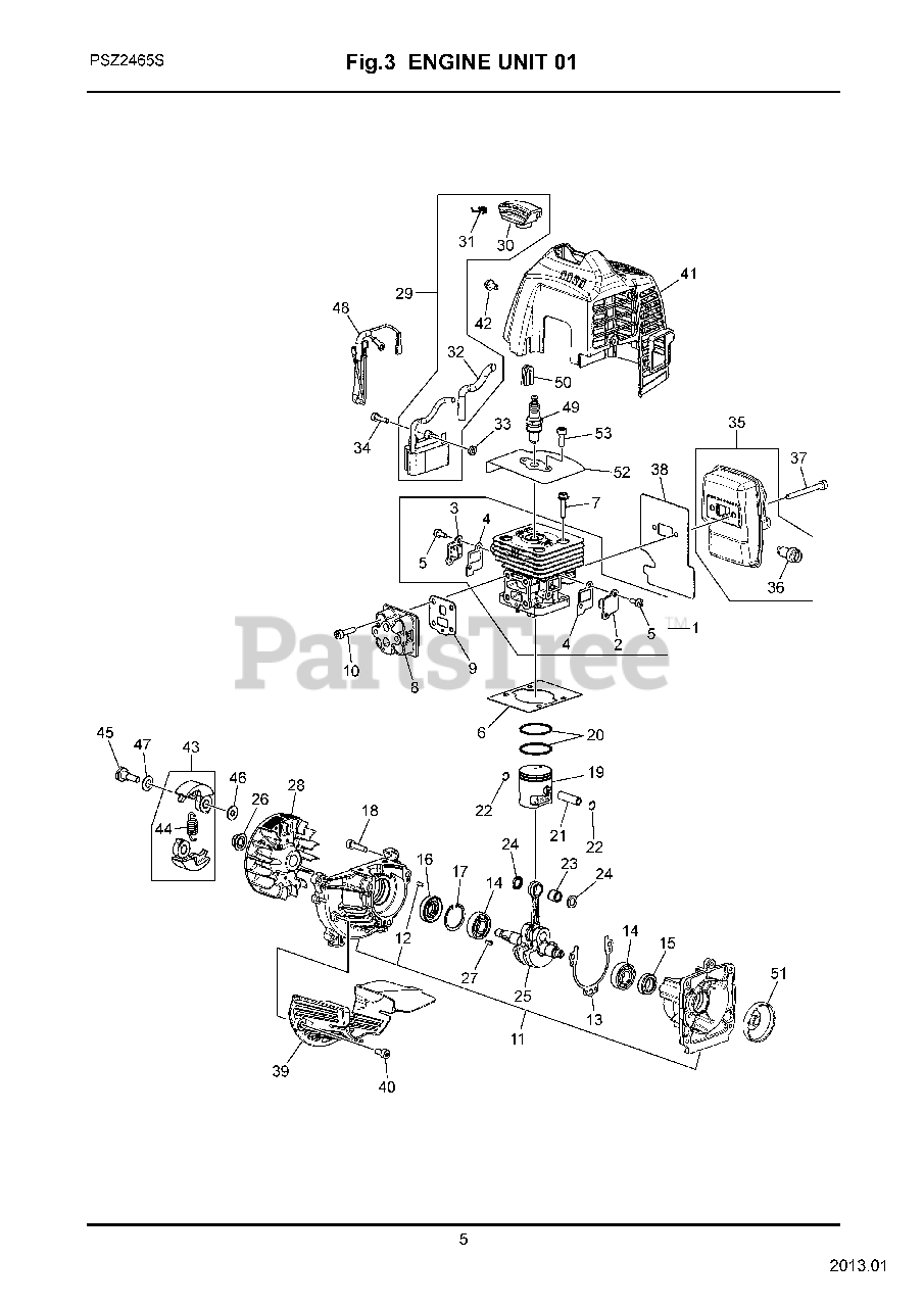 RedMax PSZ 2465 S RedMax Pole Saw (SN 30000000 & Above) ENGINE Parts