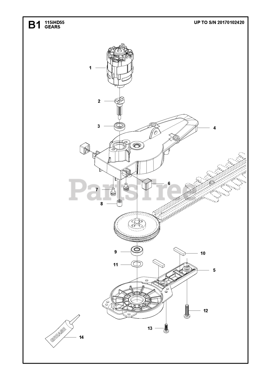Husqvarna 115 i HD 55 (967098602) Husqvarna Hedge Trimmer (SN
