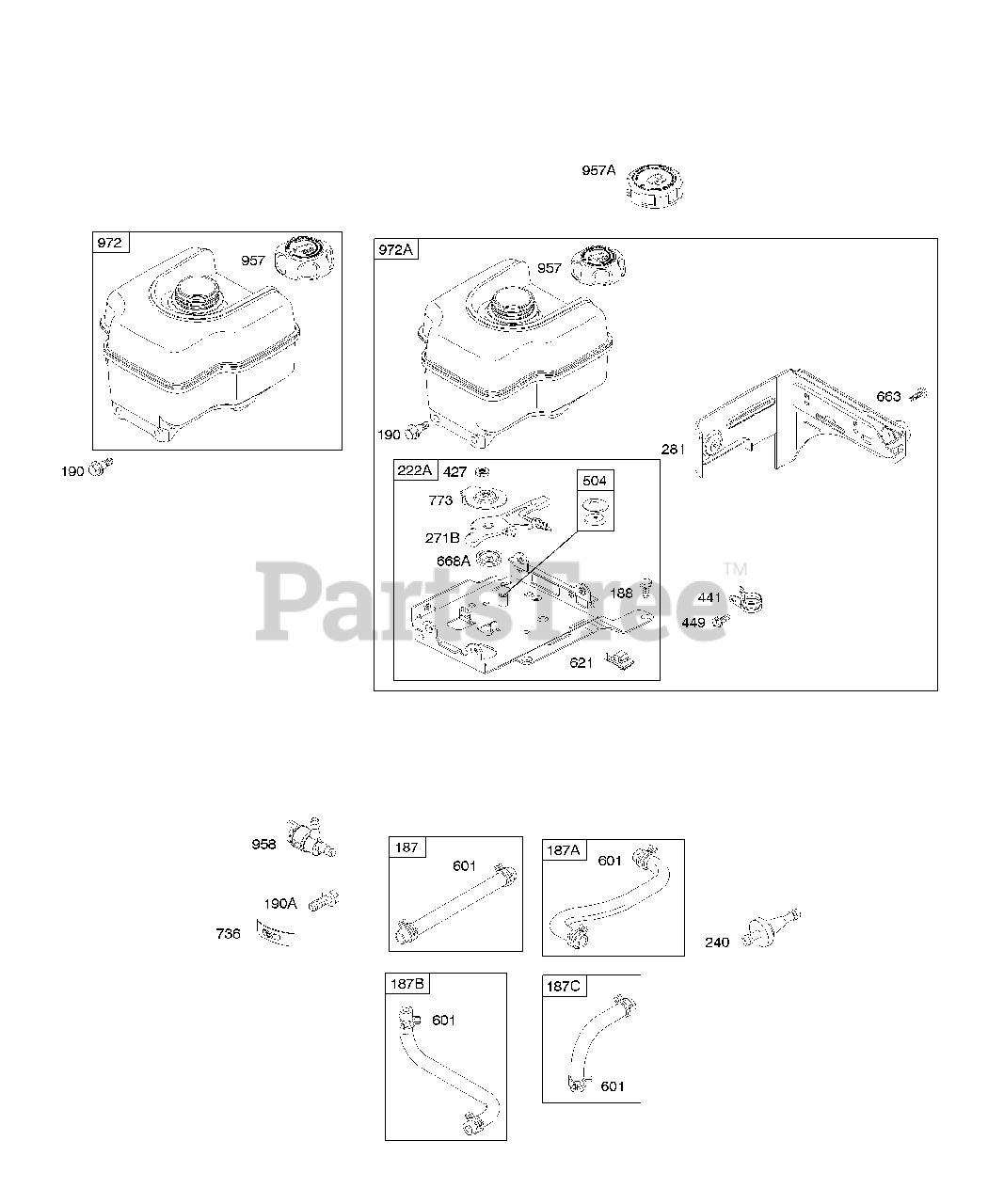 Briggs & Stratton 1104320036E2 Briggs & Stratton Horizontal Engine