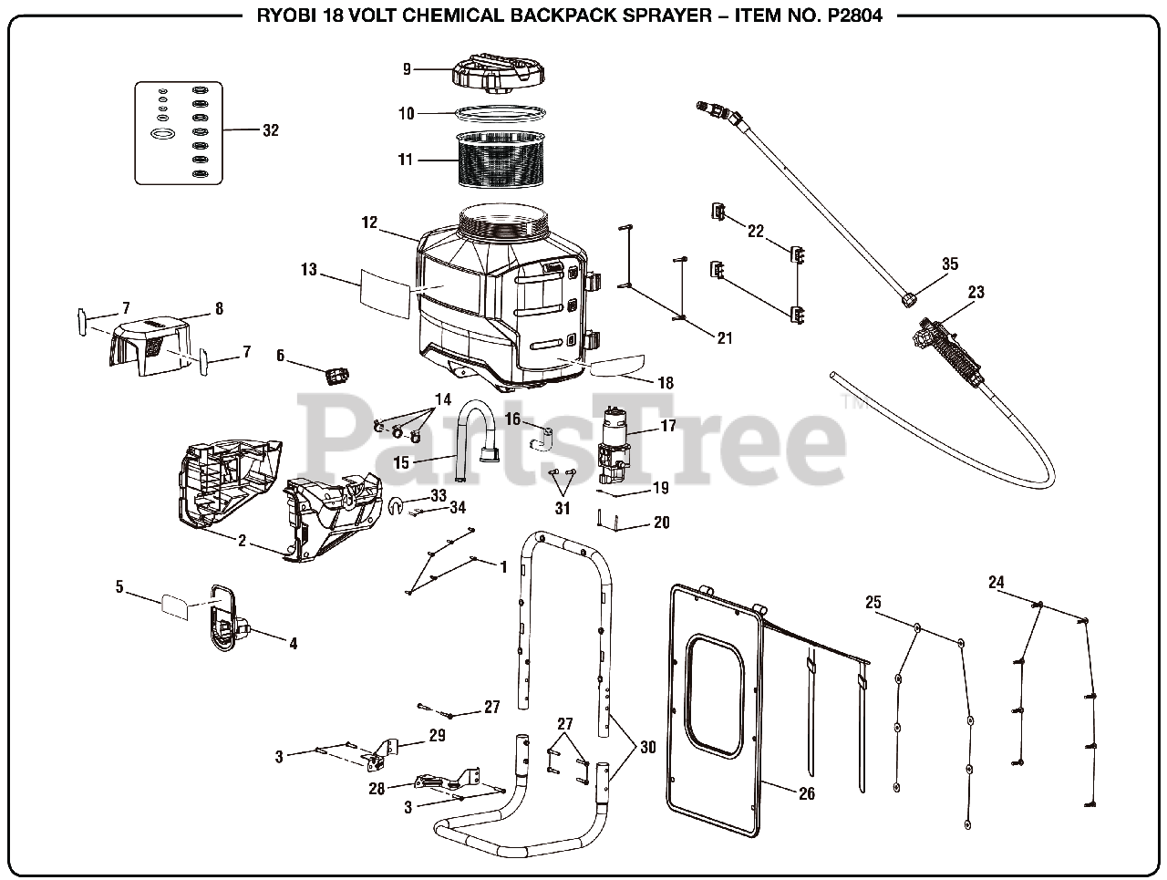 Ryobi P 2804 (107370001) Ryobi 18V Backpack Sprayer, Rev 07 (201811