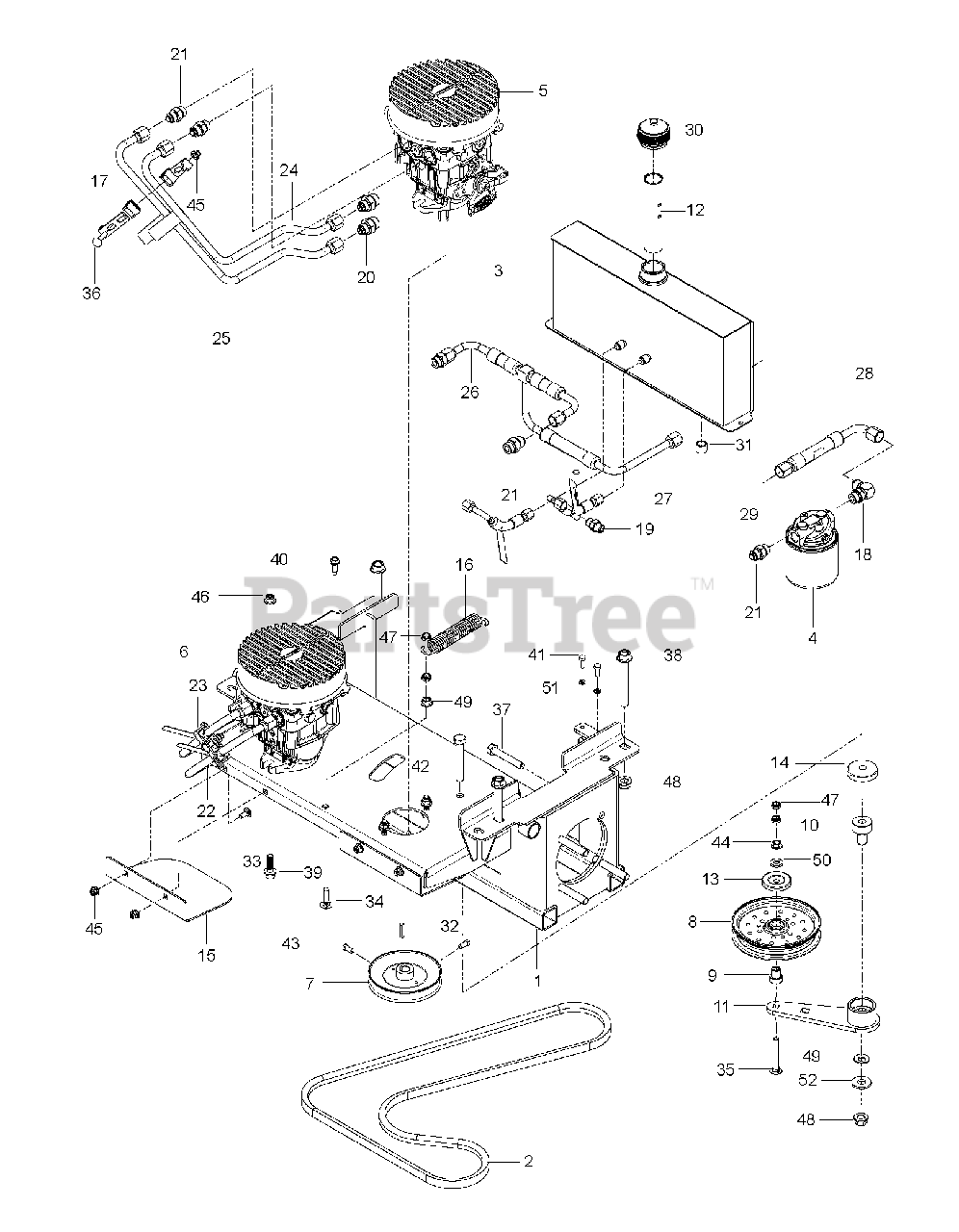 RedMax CZT60x (96767180100) RedMax 60" ZeroTurn Riding Mower (201709) HYDRAULIC PUMP MOTOR