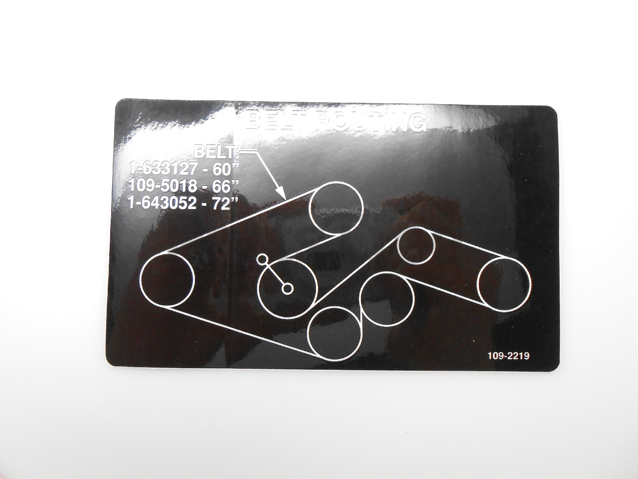 Exmark Repair Part 109-2219 - Belt Routing Decal | PartsTree