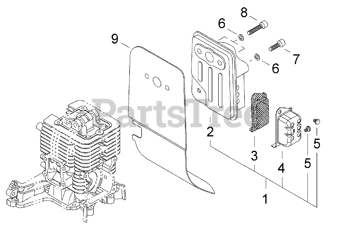 Swisher B 4000 Swisher Brushcutter Muffler Parts Lookup with Diagrams