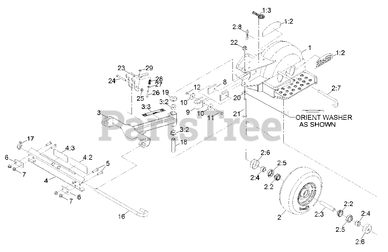 Exmark Stand On Exmark 116-7223 - Exmark Sulky For Vantage