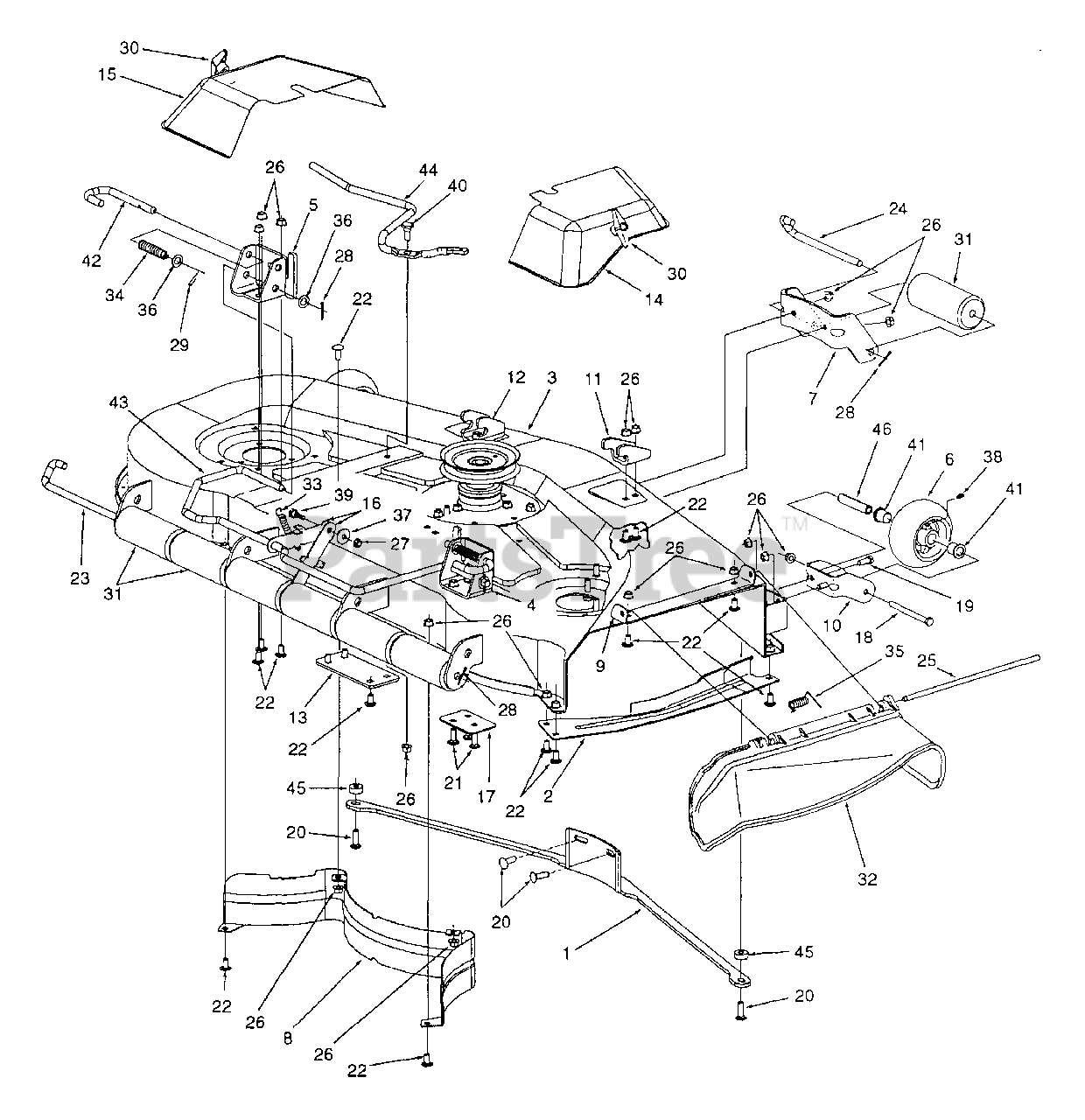 Cub Cadet Mower Deck Parts Diagram