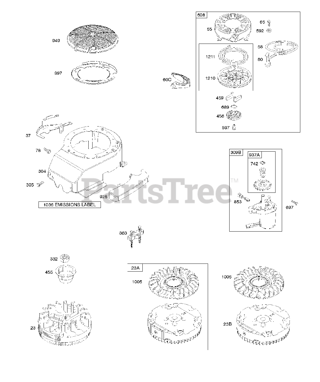 Briggs & Stratton 128M020120F4 Briggs & Stratton Vertical Engine