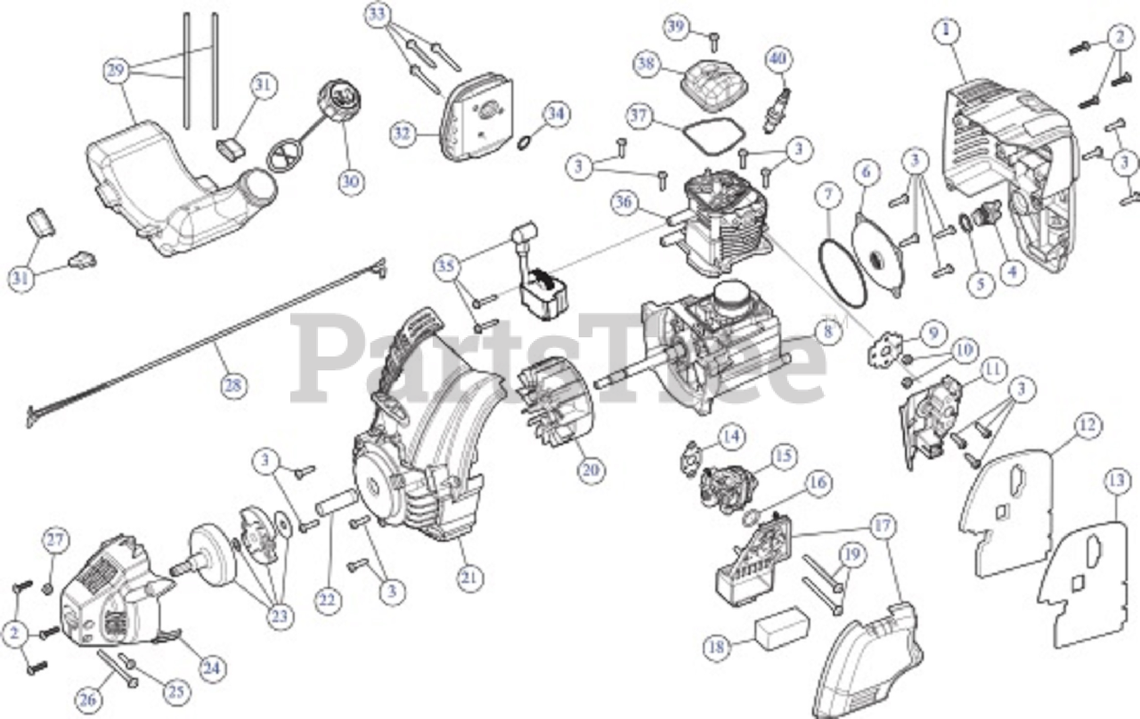 Troy Bilt TB 525 EC 41CDZ52C766 Troy Bilt String Trimmer Engine Manual Parts Lookup with Diagrams PartsTree