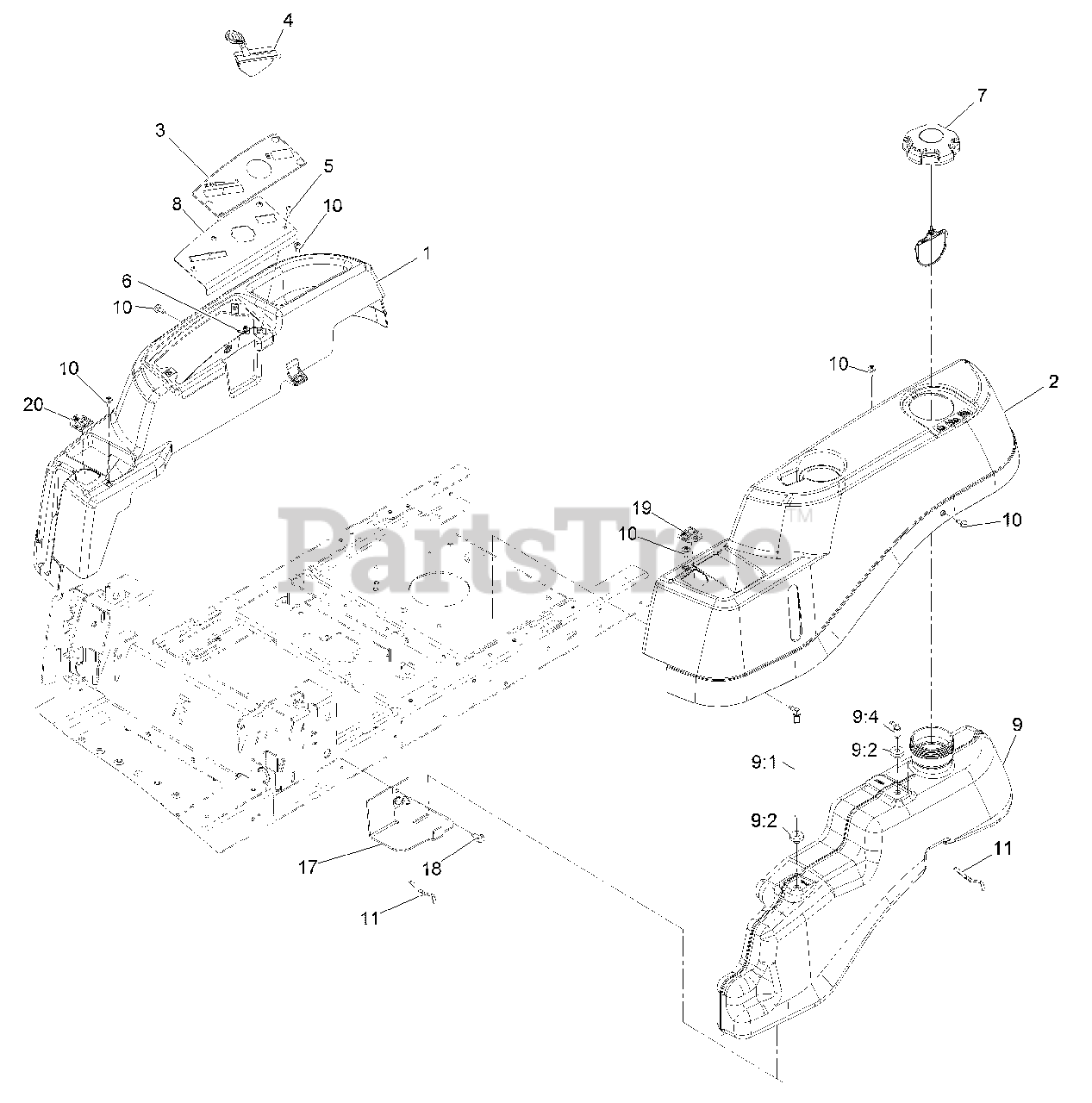 Exmark QTE452CEM42200 Exmark 42" Quest ESeries ZeroTurn Mower