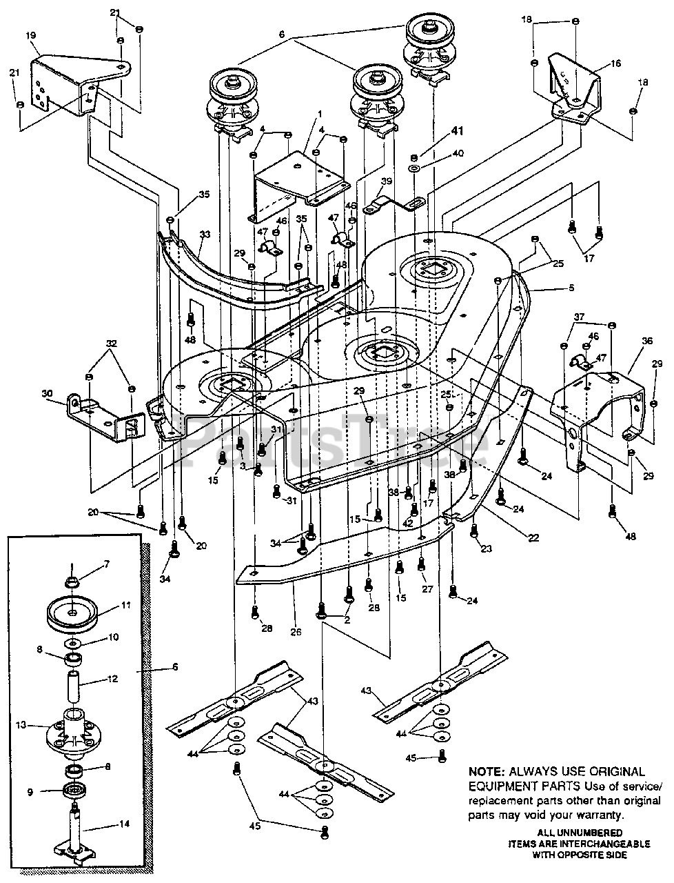 Husqvarna 46 Inch Mower Deck Diagram