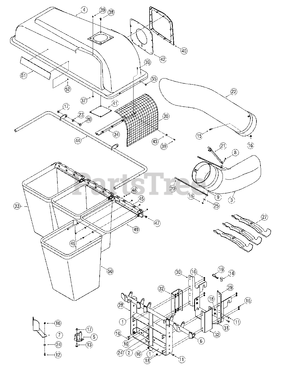 Cub cadet cheap bagger parts