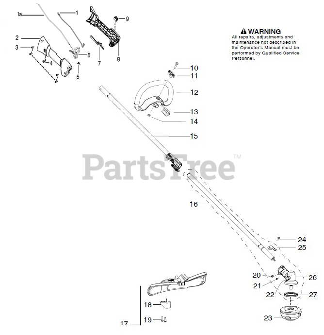 Husqvarna 129 LDX (967146501) Husqvarna String Trimmer SHAFT & HANDLE Parts Lookup with