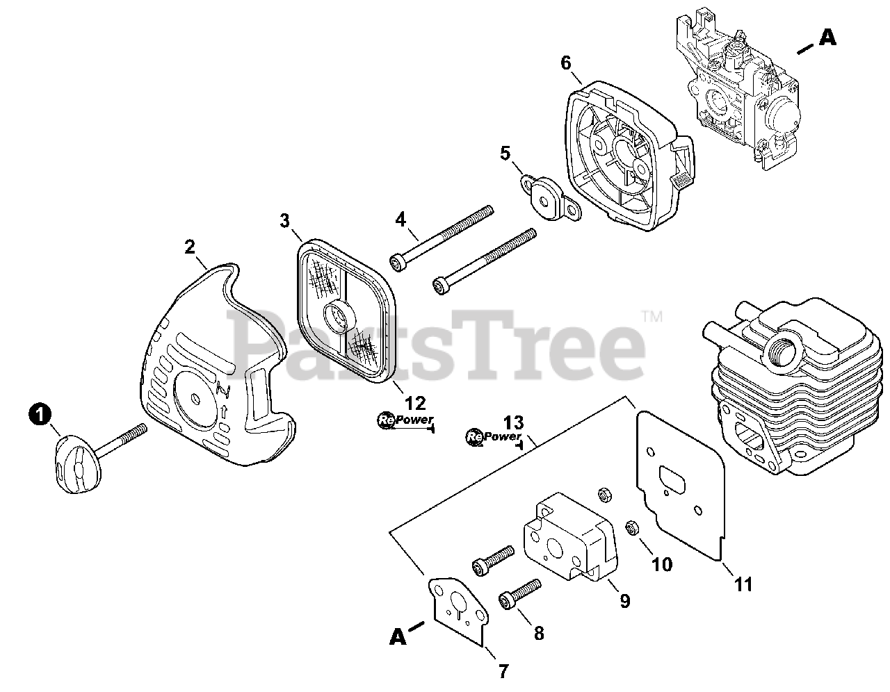Echo PAS225 Echo PAS Series Powerhead (SN T85914001001