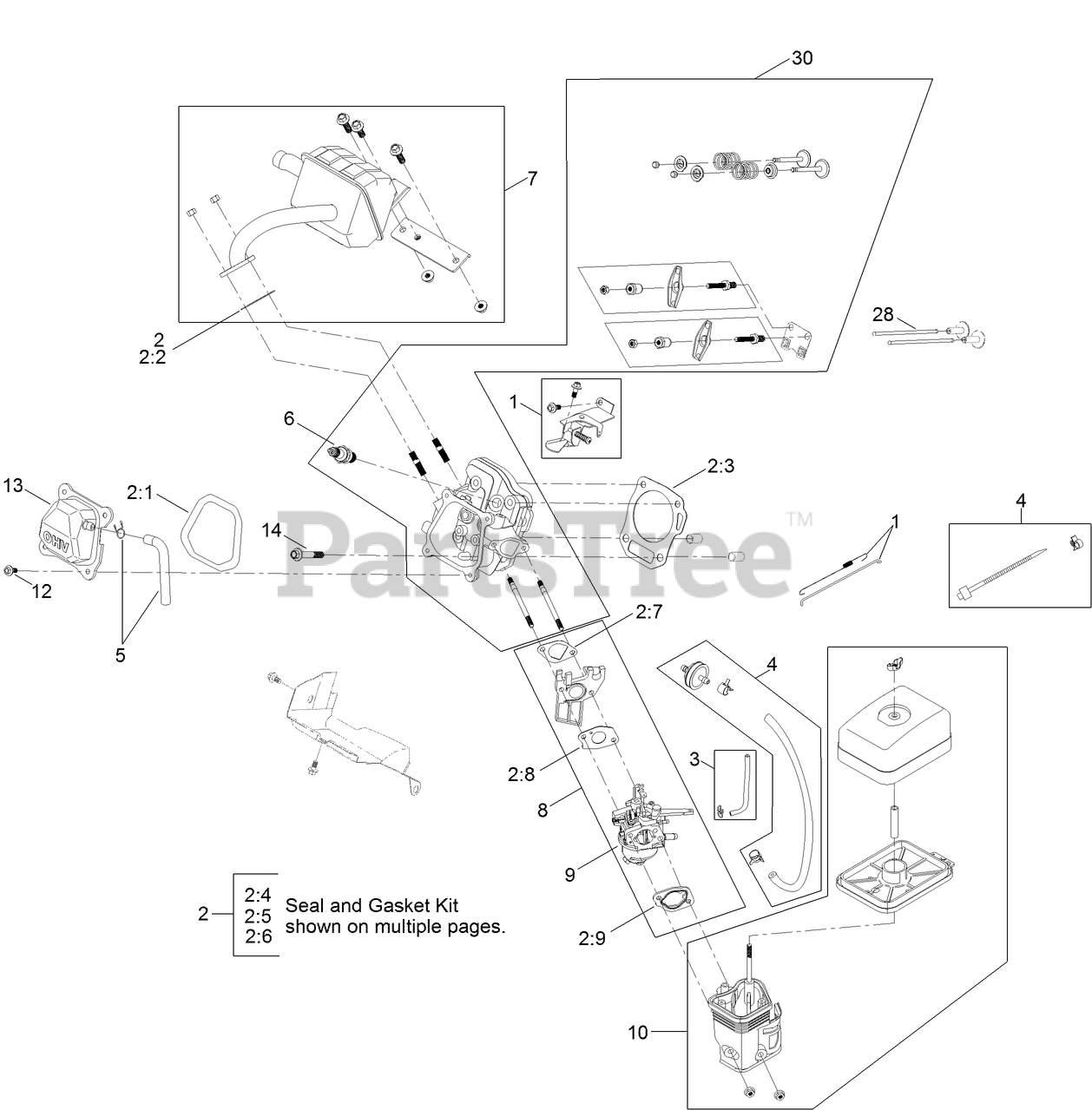 Toro 38744 (721 QZE) - Toro 21" Power Clear Snow Thrower (SN: 404310000