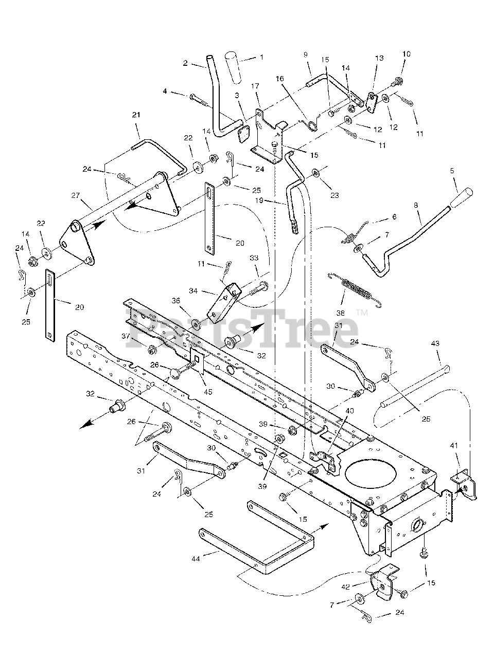 Masport 552546 (405606x190A) Masport 40" Lawn Tractor (2006) Mower Housing Suspension Parts