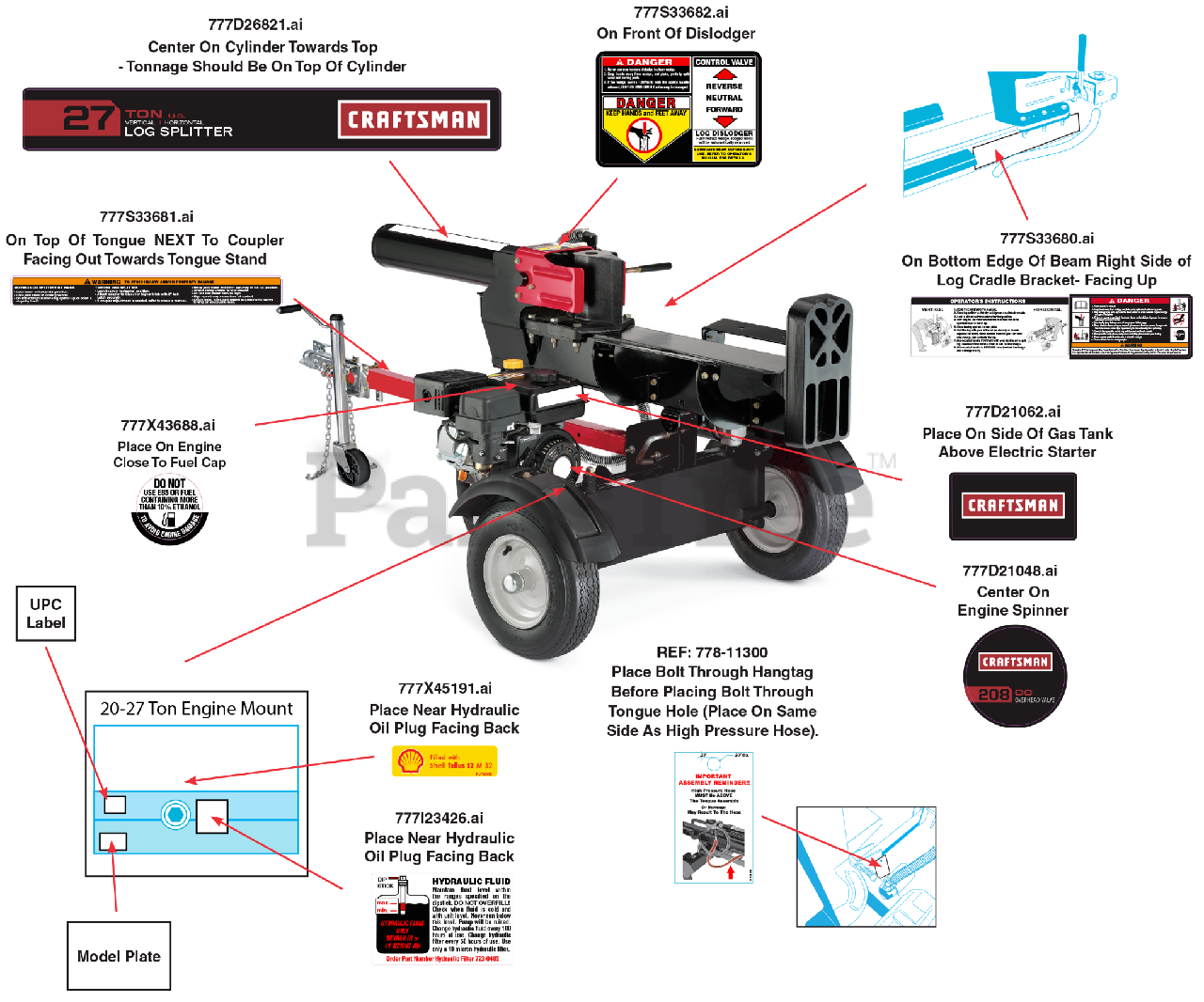 Craftsman 247.776611 (24BG57M1799) - Craftsman Log Splitter (2018