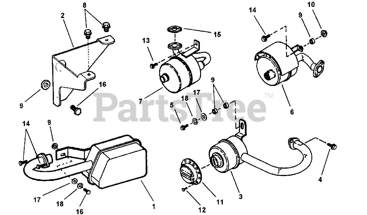 Snapper riding mower muffler best sale