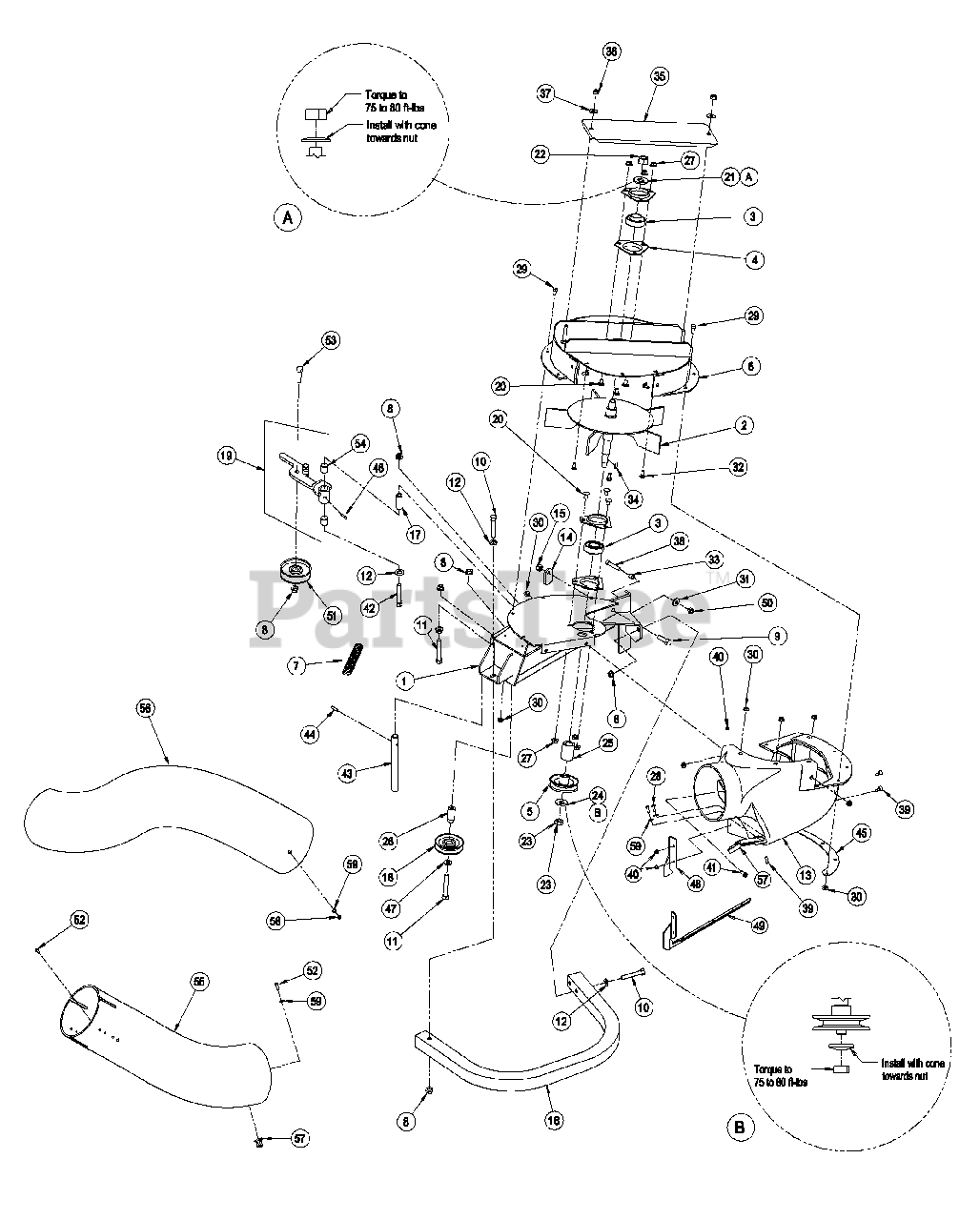 Exmark Lazer Z Muffler Exmark 1-653346 Bearing Bumper Lazer Z CT