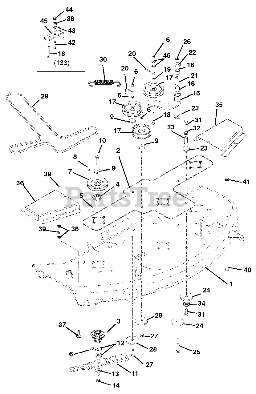 Ariens mower deck belt diagram