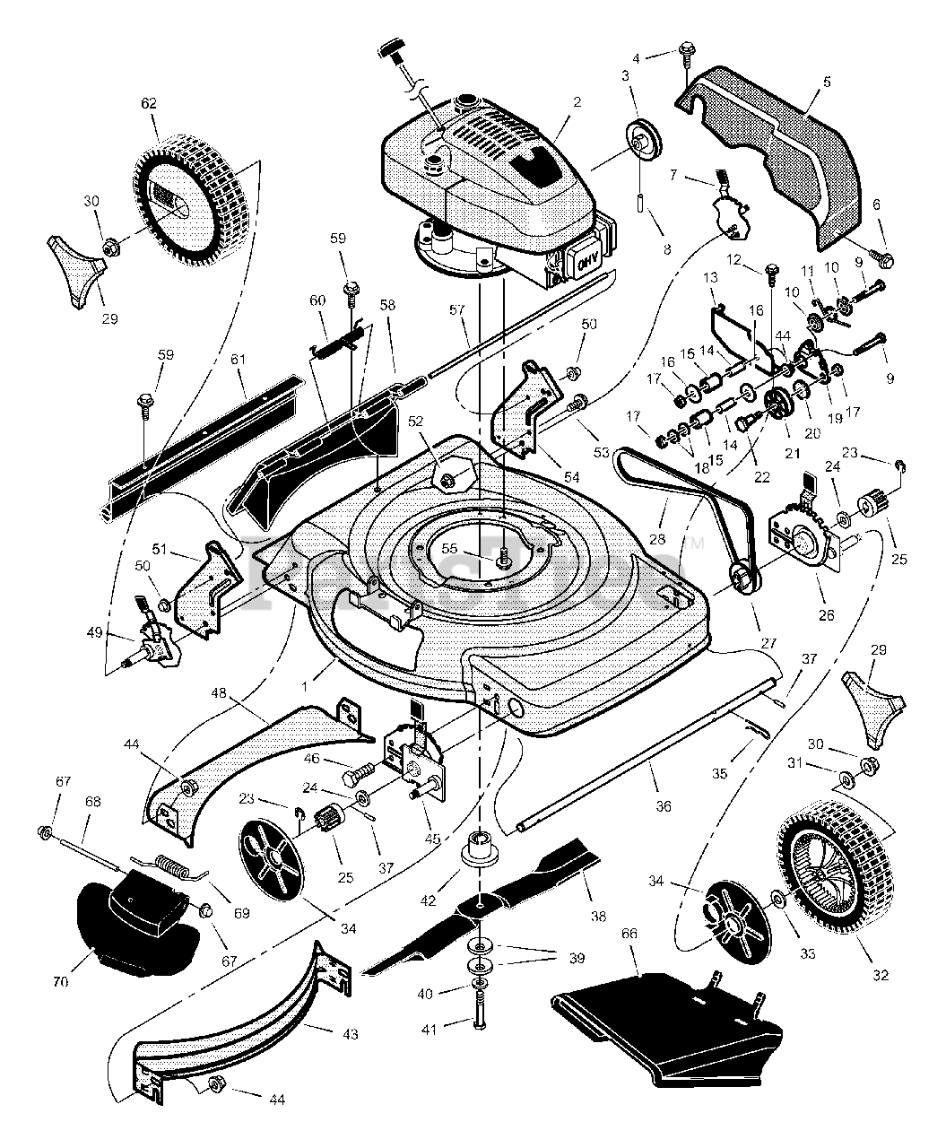 Scotts 22955x31A Scotts 22" WalkBehind Mower (2000) Mower Housing