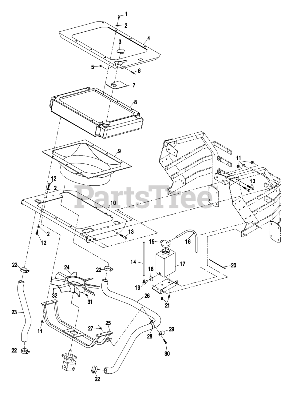 Exmark LZ27DD724 Exmark 72 Lazer Z XP Zero Turn Mower 27hp Briggs Stratton SN 320000 369999 2002 Engine Cooling Group Parts Lookup with Diagrams PartsTree