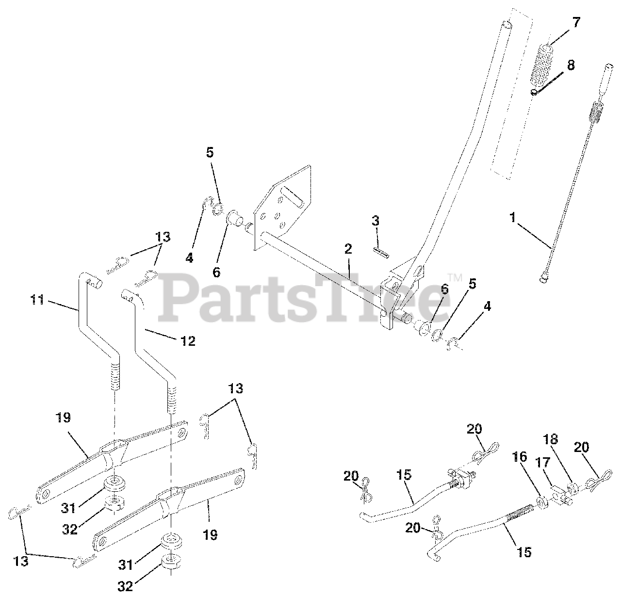 Ariens 936046 960160021 02 Ariens 42 Lawn Tractor 17.5hp Briggs Stratton Gear Mower Lift Parts Lookup with Diagrams PartsTree