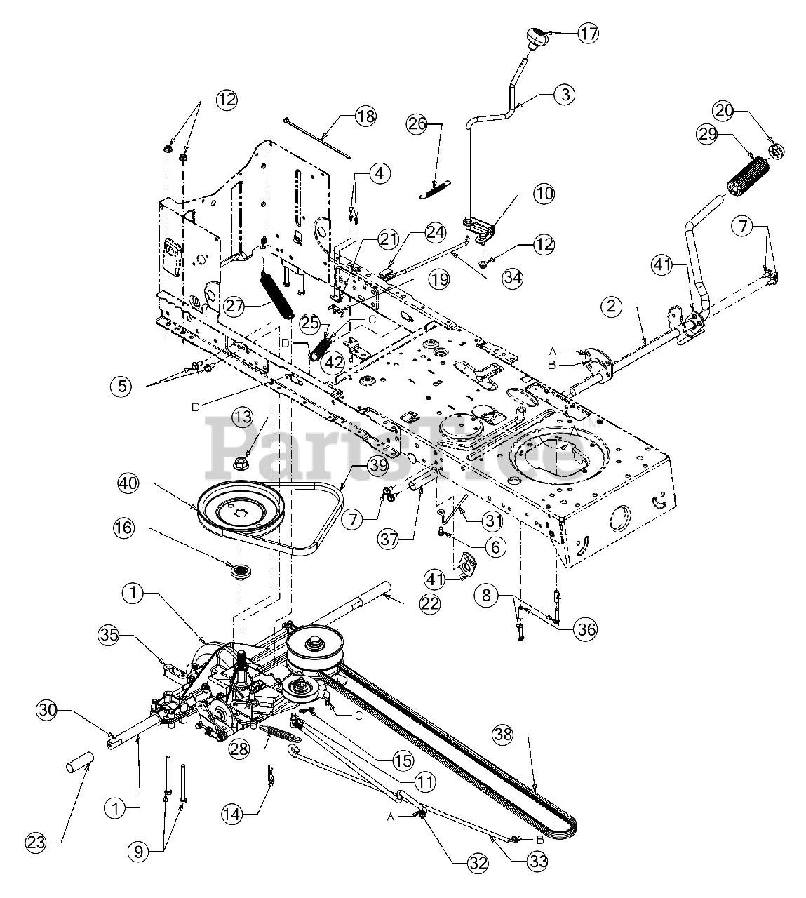 Troy-bilt Riding Lawn Mower Parts Diagram