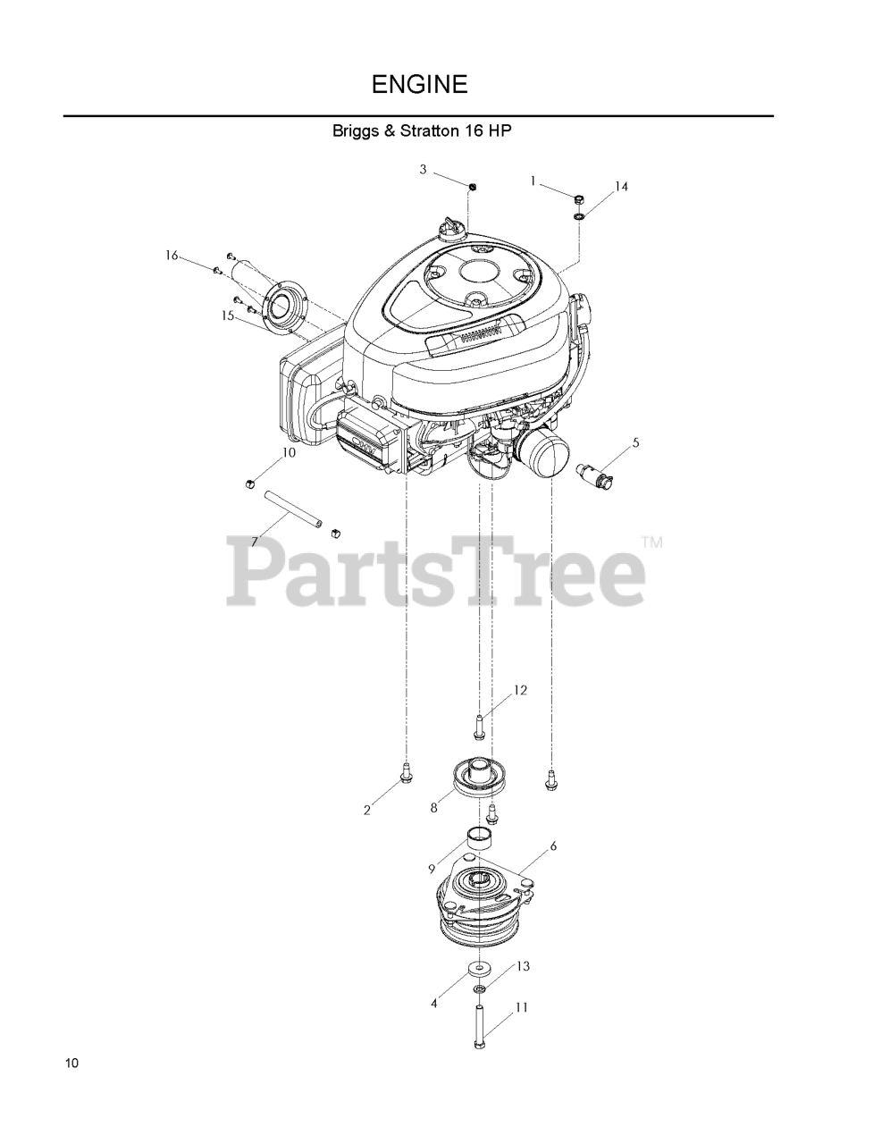 Husqvarna Z 16 (968999747) Husqvarna ZeroTurn Mower (200802) ENGINE