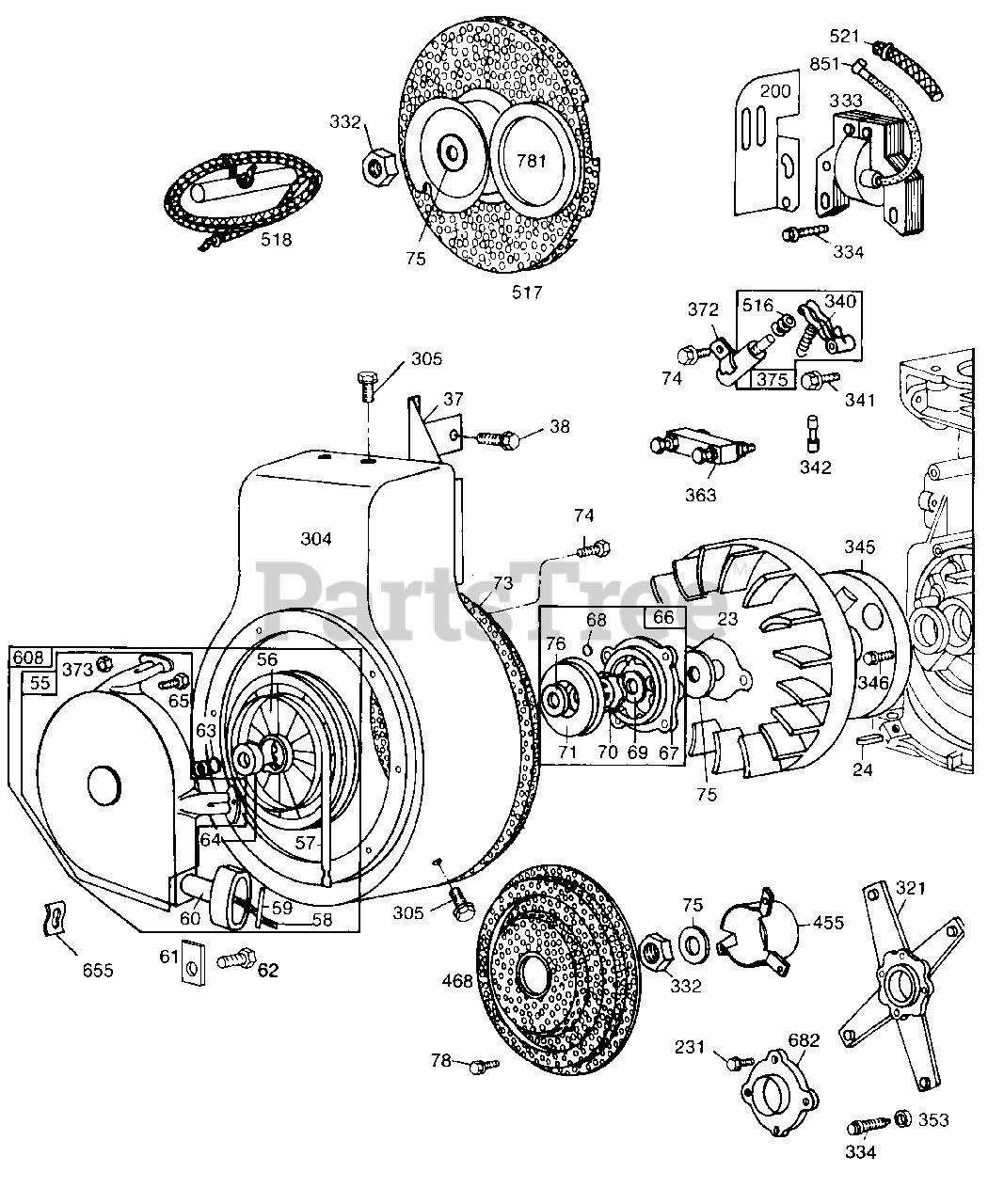 Briggs & Stratton 1904021515XX Briggs & Stratton Horizontal Engine