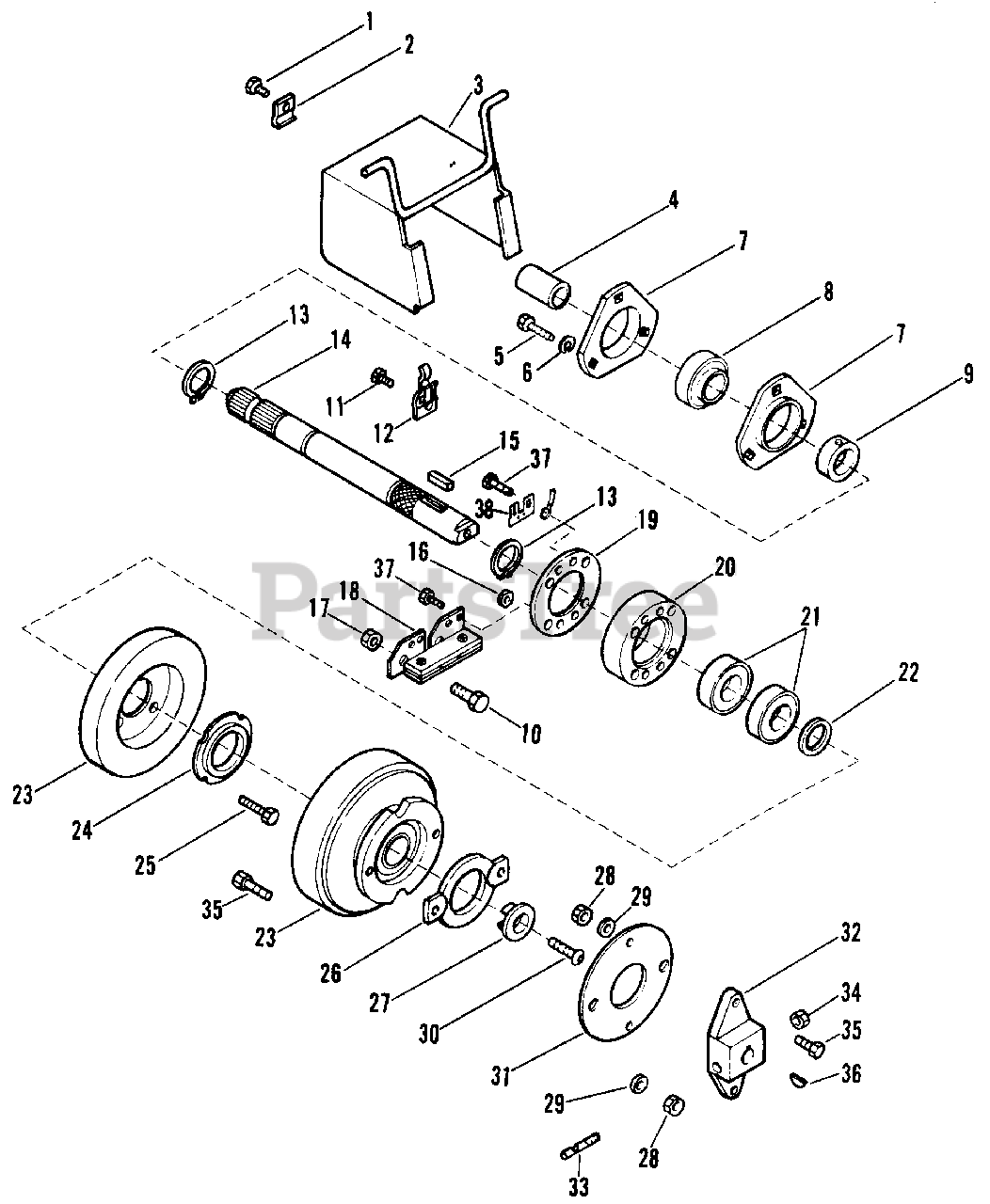 Gravely 931032 (7173-H) - Gravely 18-H Lawn Tractor, 18hp Kohler, Hydro ...