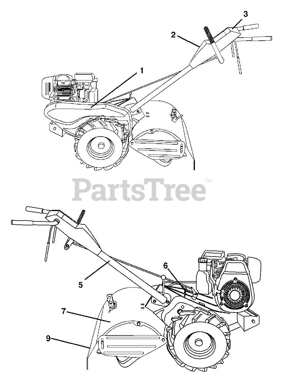 Craftsman 917 296250 954329172 Craftsman 500rtta Series Rear Tine