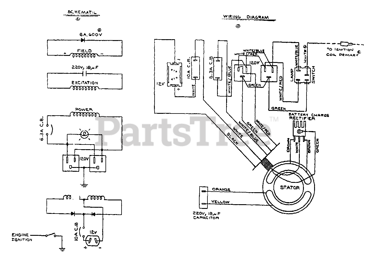 Generac G1000 8834 0 Generac 750 Watt Portable Generator Electrical Schematic Wiring Diagram No 67224 Parts Lookup With Diagrams Partstree