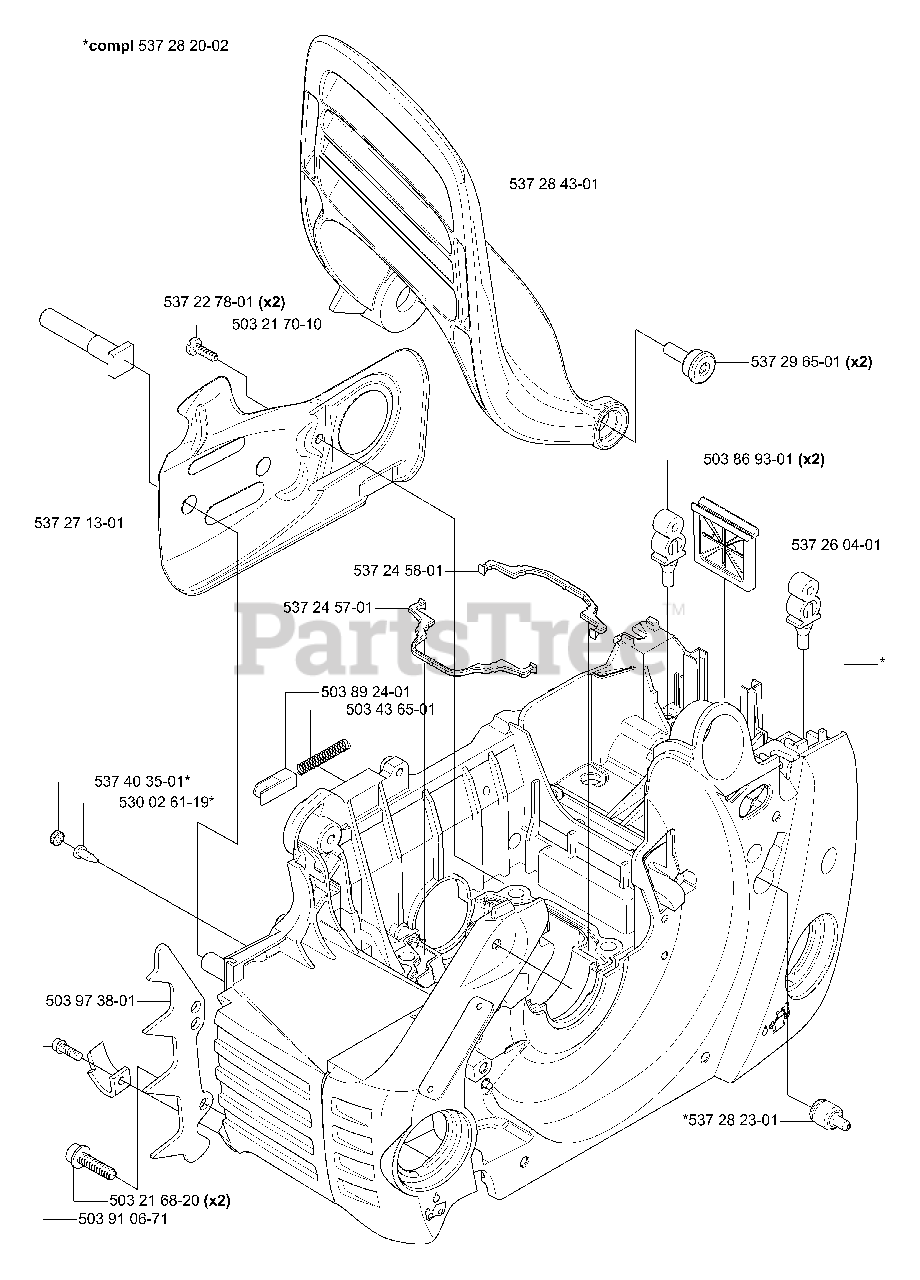 Husqvarna 455 RANCHER Husqvarna Chainsaw (200410) Crankcase / Tank