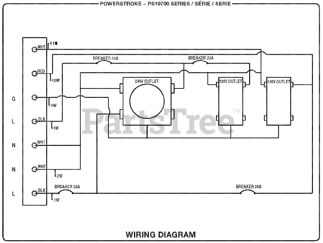 PowerStroke PS 10700 - PowerStroke 7000 Watt Generator Wiring Diagram