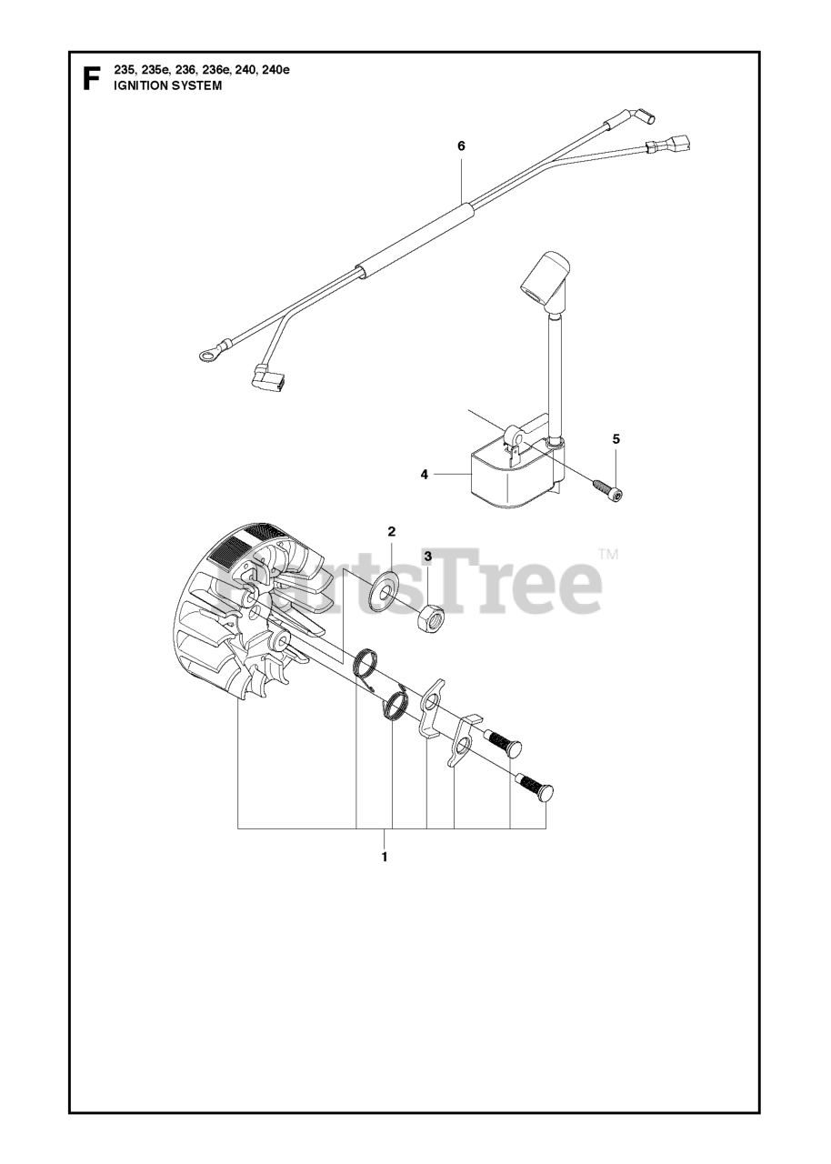 Husqvarna 240 e Husqvarna Chainsaw (SN 20144000001 & Above) IGNITION