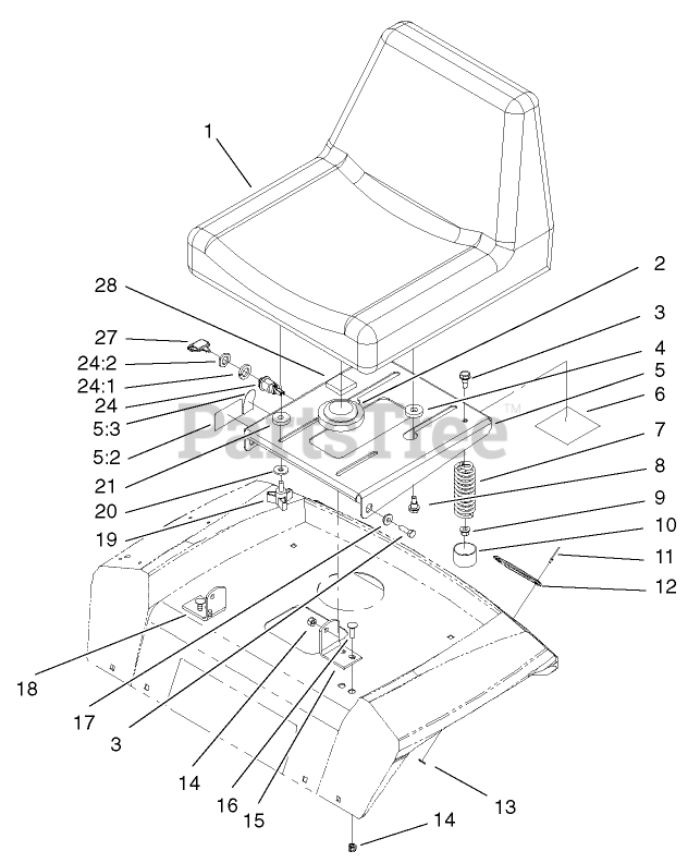 Toro 72087 (268-H) - Toro Lawn & Garden Tractor (SN: 220000001