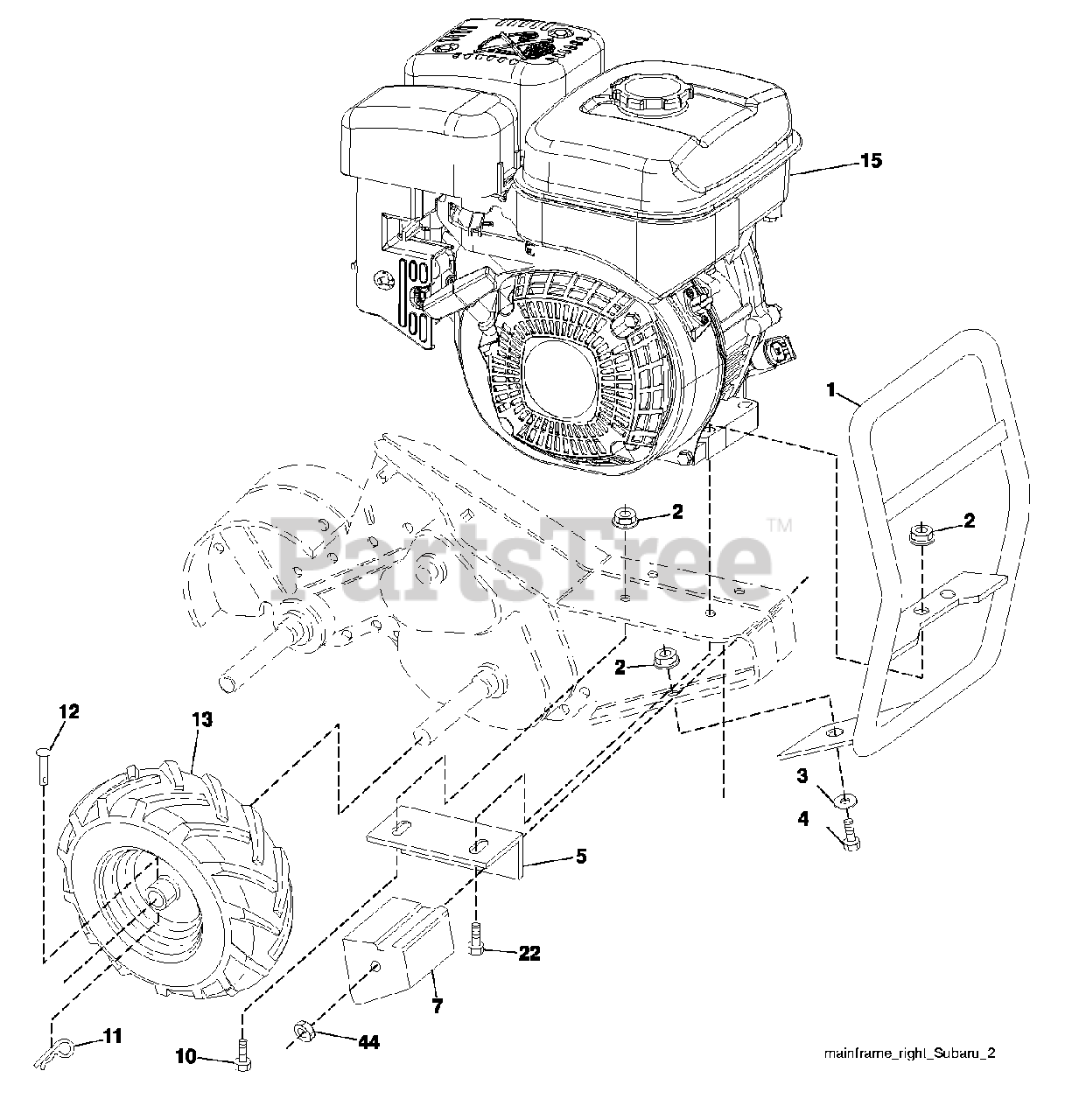 Husqvarna Tr 430 960910016 04 Husqvarna Rear Tine Tiller 2013 12