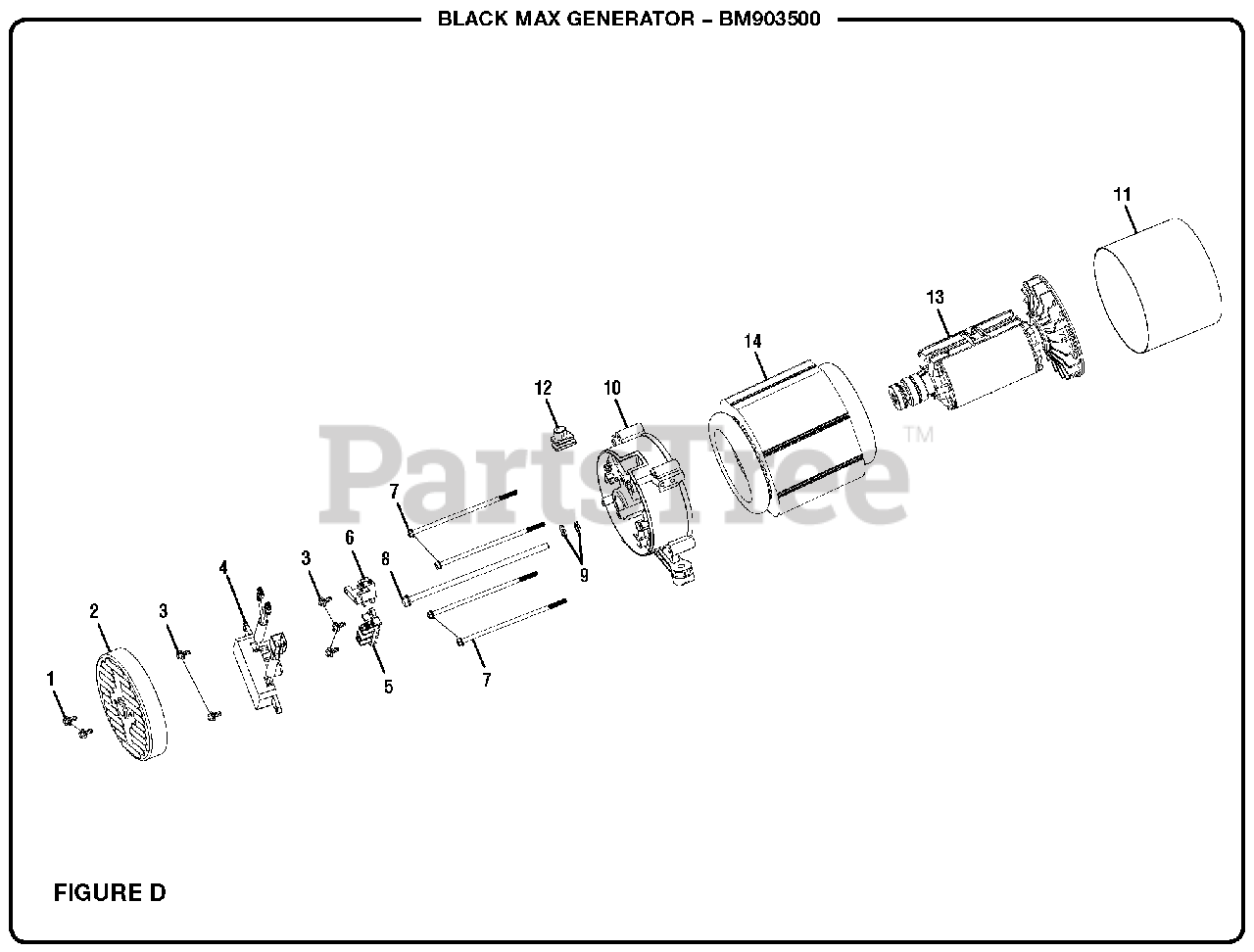 Black Max BM 903500 (090930202) Black Max 3500 Watt Generator, Rev 06