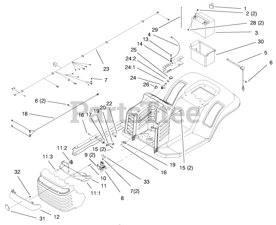 Toro 71193 (14-38 HXL) - Toro Lawn Tractor (SN: 079000001 - 079999999