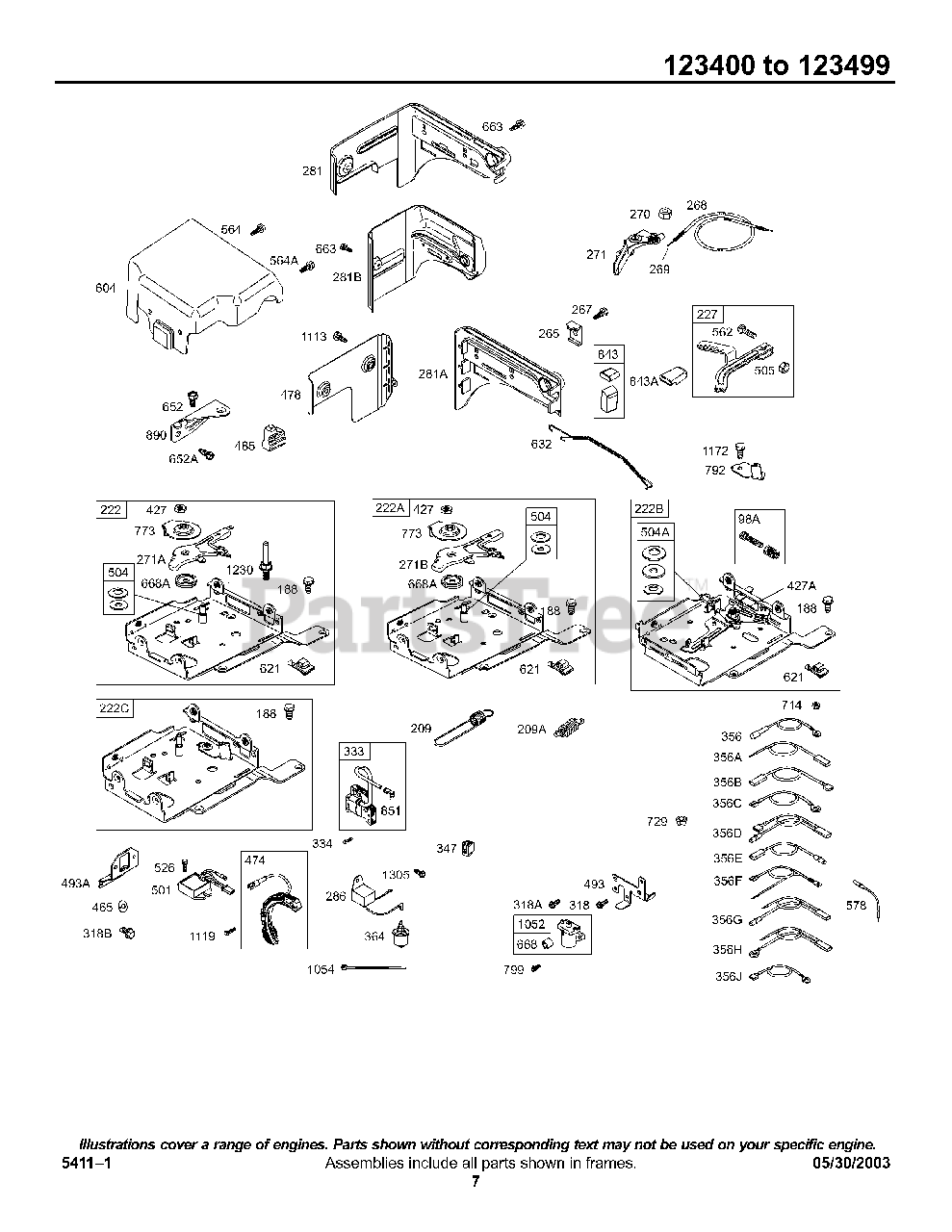 Briggs & Stratton 1234350168E1 Briggs & Stratton Horizontal Engine