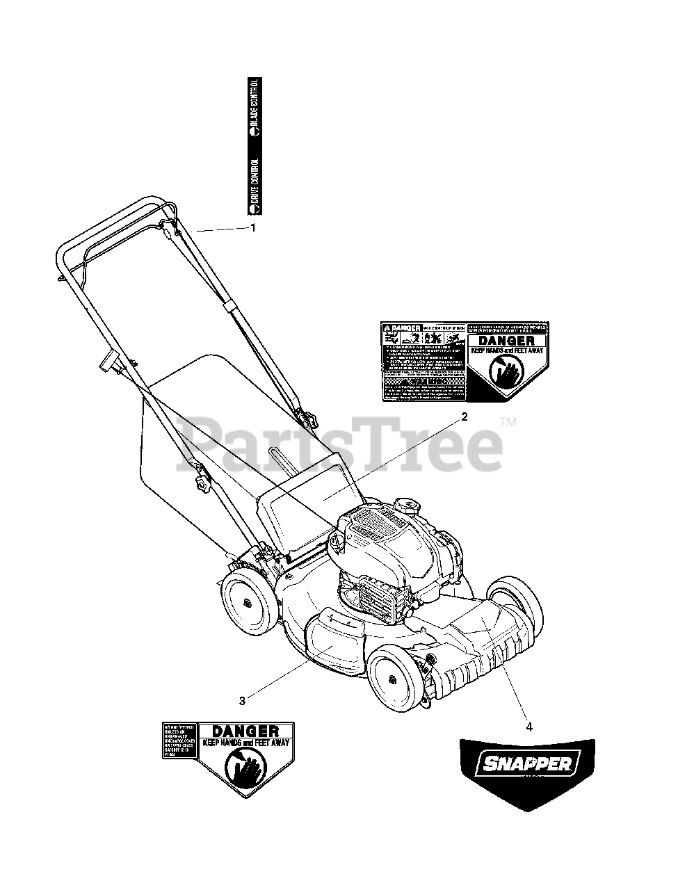 Snapper SP 65 (169684400) (12AA2BE707) Snapper 21" WalkBehind