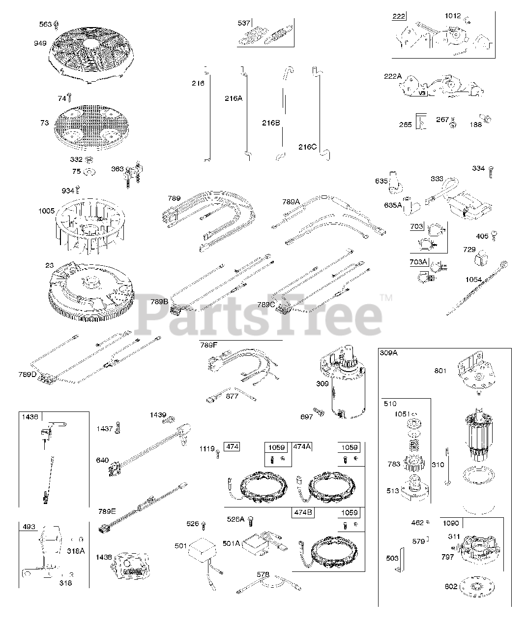 Briggs & Stratton 44S8770001G1 Briggs & Stratton Vertical Engine